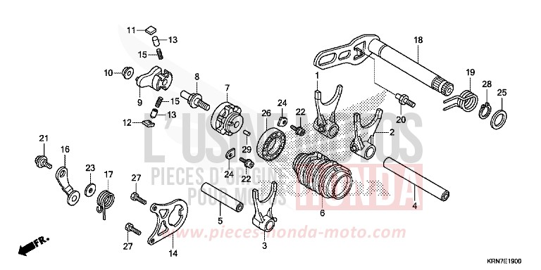 SCHALTTROMMEL von CRF250R EXTREME RED (R292) von 2014