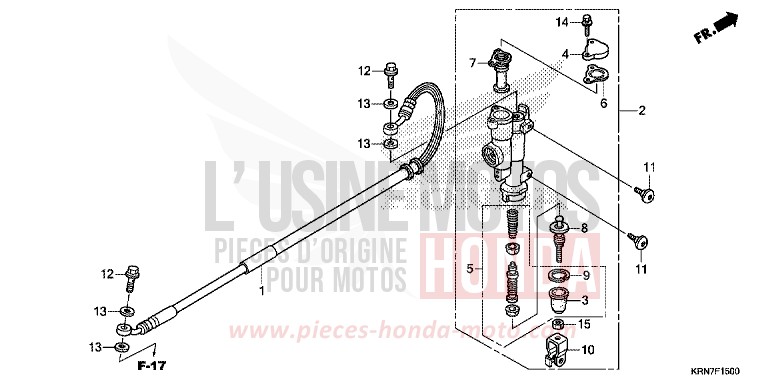 HAUPTBREMSZYLINDER, H. von CRF250R EXTREME RED (R292) von 2014