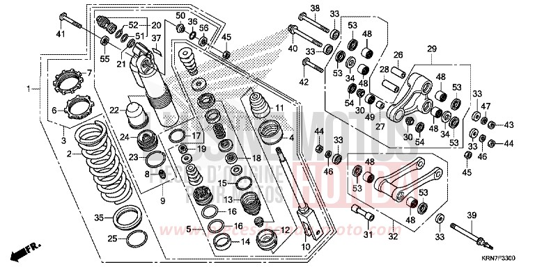 KISSEN, HINTEN von CRF250R EXTREME RED (R292) von 2014