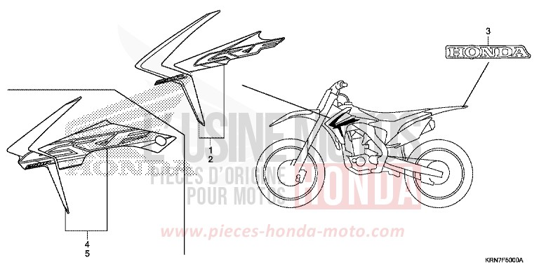 MARKE von CRF250R EXTREME RED (R292) von 2014