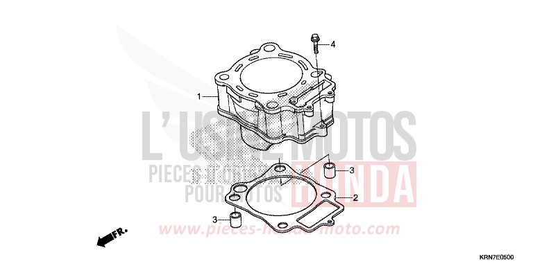ZYLINDER von CRF250R EXTREME RED (R292) von 2015