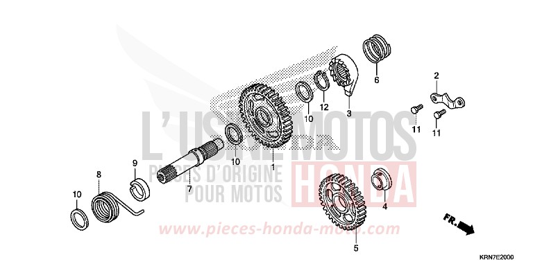 KICKSTARTERSPINDEL von CRF250R EXTREME RED (R292) von 2015