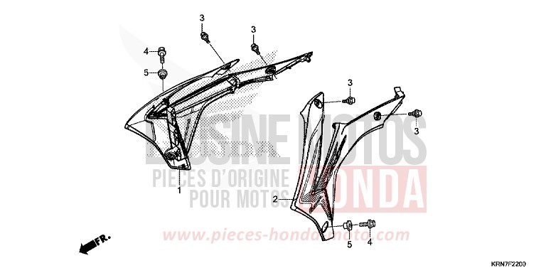 KUEHLERHAUBE von CRF250R EXTREME RED (R292) von 2015