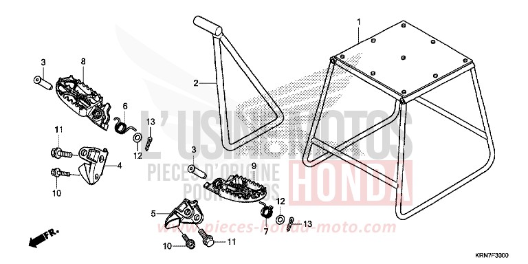 STAENDER/STUFE von CRF250R EXTREME RED (R292) von 2015