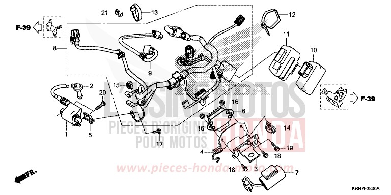 KABELBAUM von CRF250R EXTREME RED (R292) von 2015