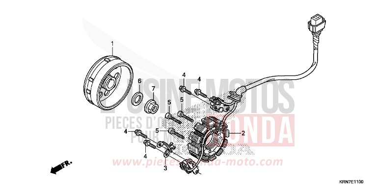 GENERATOR von CRF250R EXTREME RED (R292) von 2016