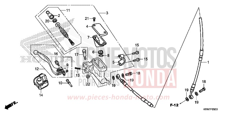 VORDERRADBREMSE von CRF250R EXTREME RED (R292) von 2016