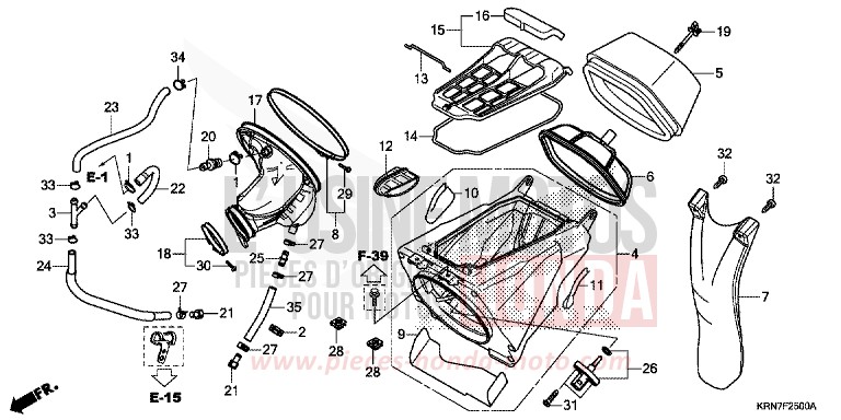 LUFTFILTER von CRF250R EXTREME RED (R292) von 2016