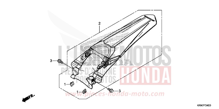 KOTFLUEGEL, HINTEN von CRF250R EXTREME RED (R292) von 2016