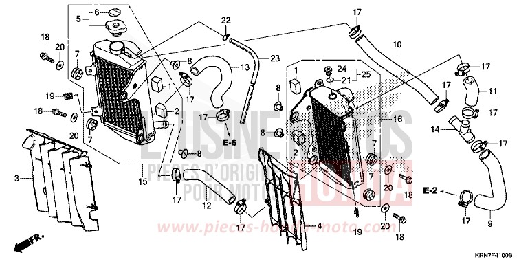KUEHLER von CRF250R EXTREME RED (R292) von 2017