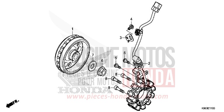 GENERATOR von CRF250R EXTREME RED (R292) von 2018