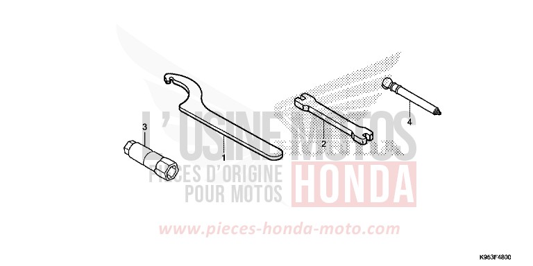 WERKZEUGE von CRF250R EXTREME RED (R292) von 2018