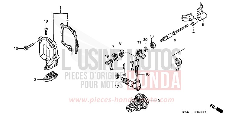 KLAPPENVENTIL (CR125R2,3) von CR125R EXPLOSION RED (R254) von 2002