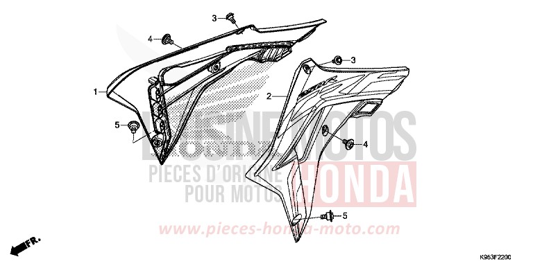 KUEHLERHAUBE (CRF250R) von CRF250R EXTREME RED (R292) von 2019