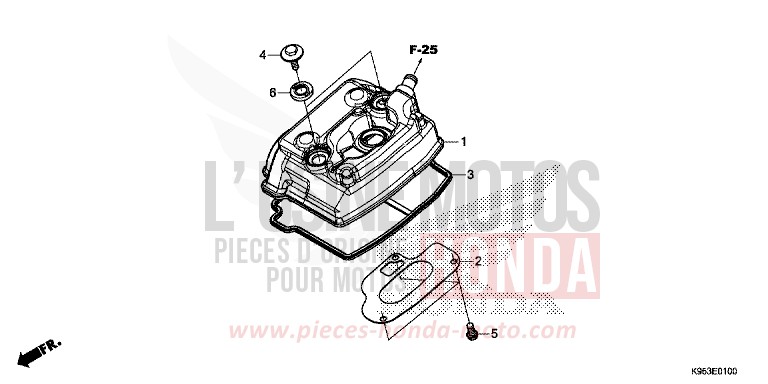 ZYLINDERKOPFDECKEL von CRF250R EXTREME RED (R292) von 2020