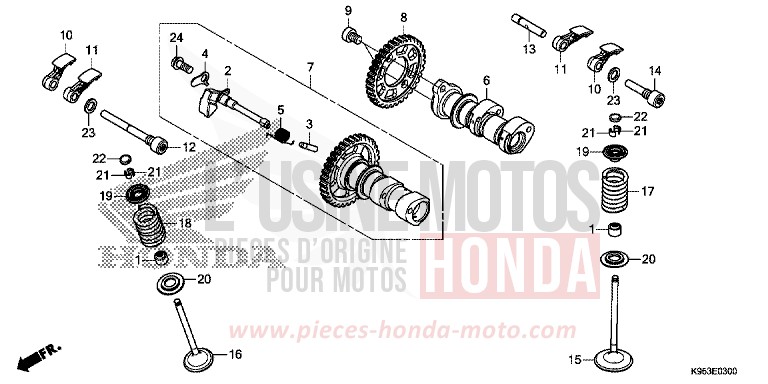 NOCKENWELLE/VENTIL von CRF250R EXTREME RED (R292) von 2020