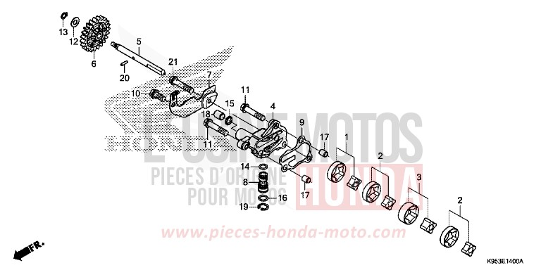 OELPUMPE von CRF250R EXTREME RED (R292) von 2020