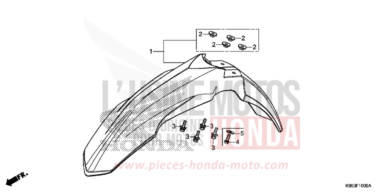 KOTFLUEGEL, VORNE von CRF250R EXTREME RED (R292) von 2020