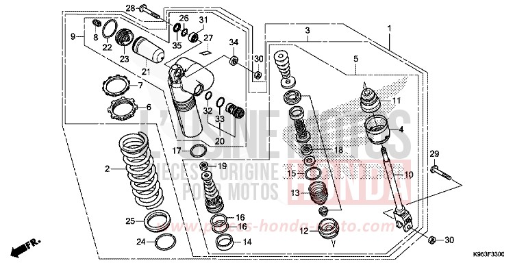 KISSEN, HINTEN von CRF250R EXTREME RED (R292) von 2020