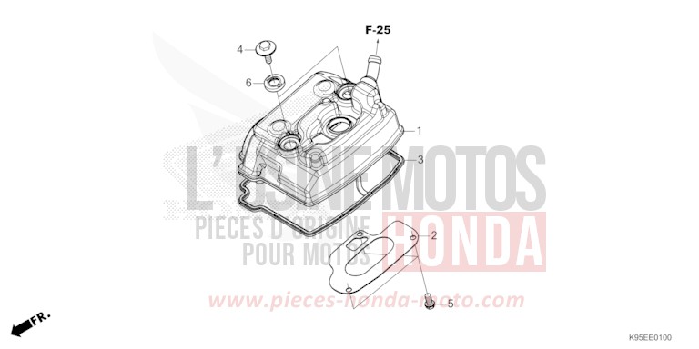 ZYLINDERKOPFDECKEL von CRF250R EXTREME RED (R292) von 2022