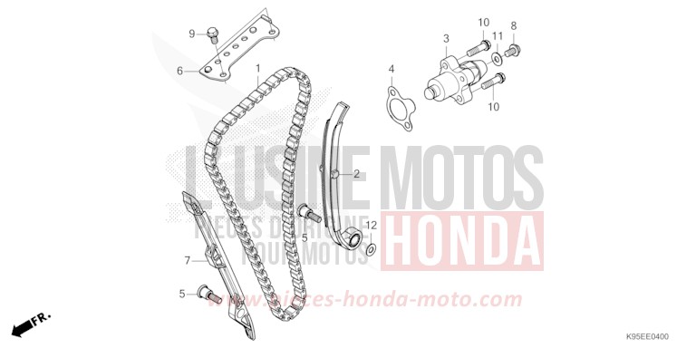 NOCKENWELLENKETTE/SPANNVORRICHTUNG von CRF250R EXTREME RED (R292) von 2022