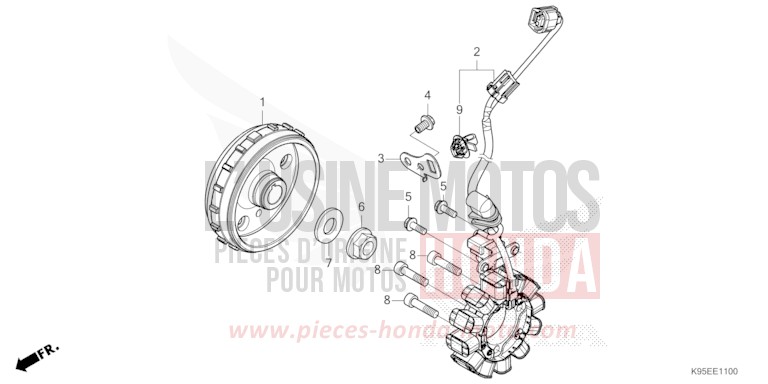 GENERATOR von CRF250R EXTREME RED (R292) von 2022