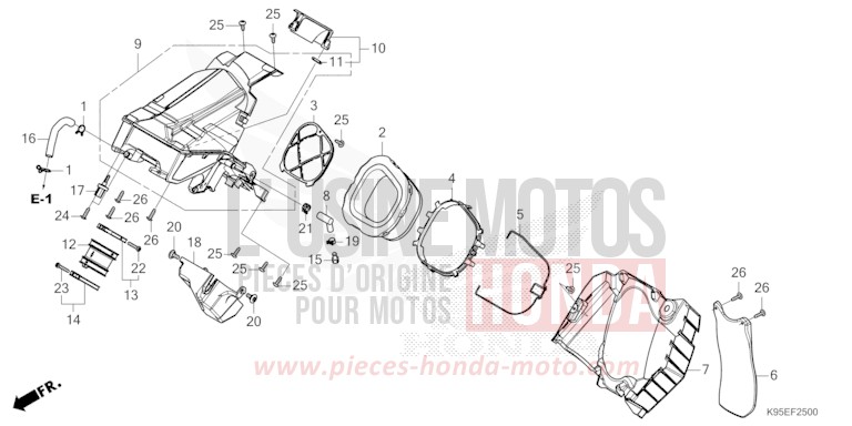 LUFTFILTER von CRF250R EXTREME RED (R292) von 2022