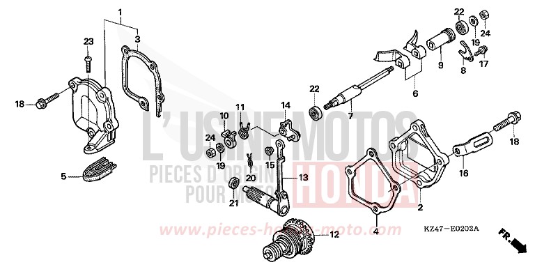 KLAPPENVENTIL (CR125R5-7) von CR125R EXTREME RED (R292) von 2005
