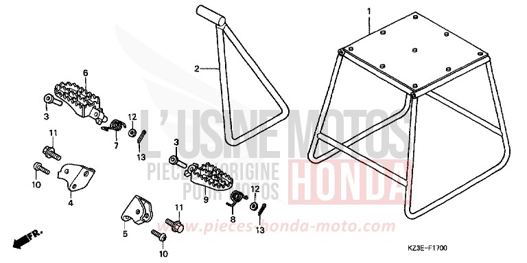 STUFE von CR250R EXPLOSION RED (R254) von 2001