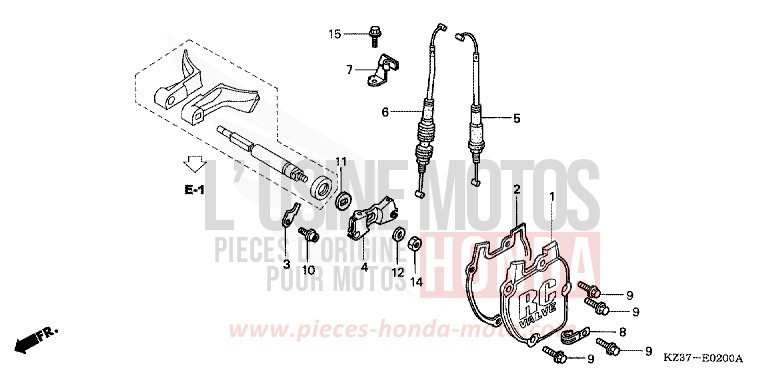 KLAPPENVENTIL (CR250R2-4) von CR250R EXPLOSION RED (R254) von 2002