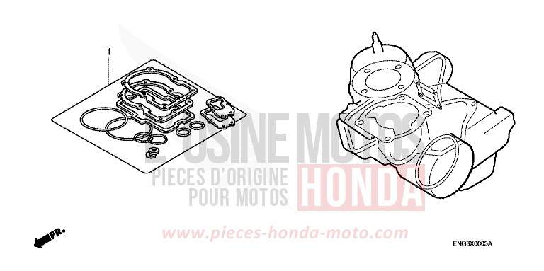 DICHTUNG SATZ von CR250R EXPLOSION RED (R254) von 2002