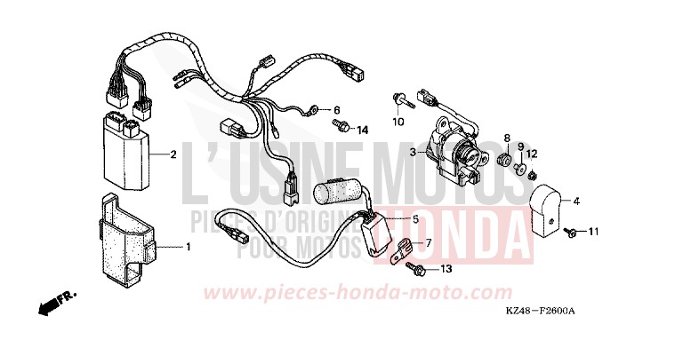 C.D.I. EINHEIT/SERVOMOTOR von CR125R EXTREME RED (R292) von 2007