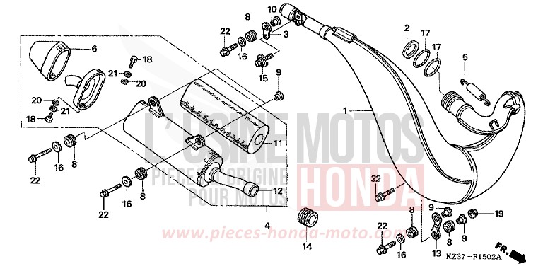 EXPANSIONSKAMMER (CR250R5) von CR250R EXTREME RED (R292) von 2005