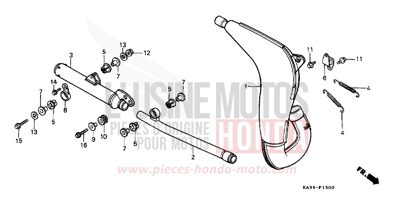 EXPANSIONSKAMMER (1) von CR125R FLASH RED (R119) von 1984