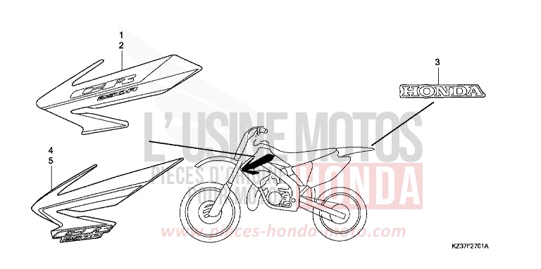 MARKE (CR250R6,7) von CR250R EXTREME RED (R292) von 2007
