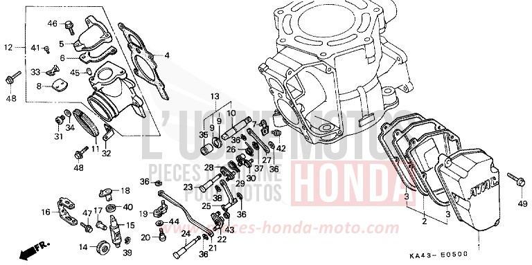 AUSPUFFKRUEMMER (1) von CR250R FLASH RED (R119) von 1984