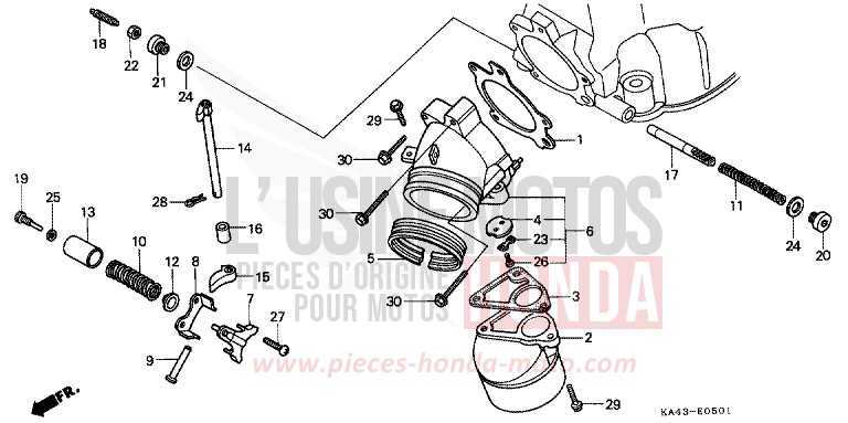 AUSPUFFKRUEMMER (2) von CR250R FLASH RED (R119) von 1985