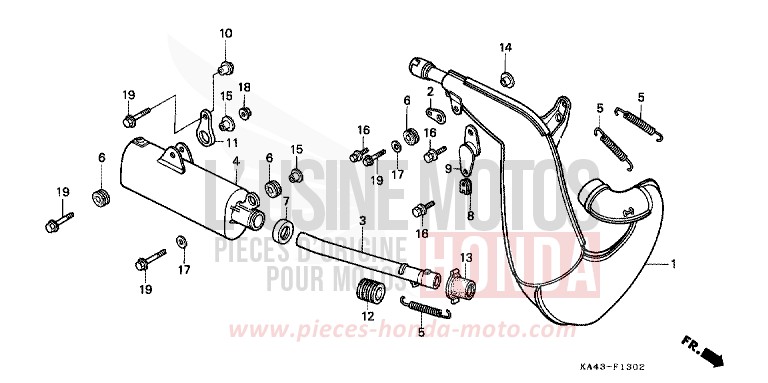 EXPANSIONSKAMMER (3) von CR250R FLASH RED (R119) von 1986
