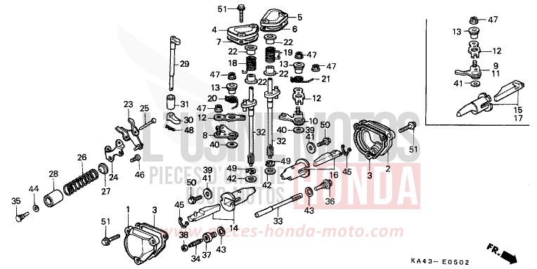 AUSLASSVENTIL (1) von CR250R FLASH RED (R119) von 1987