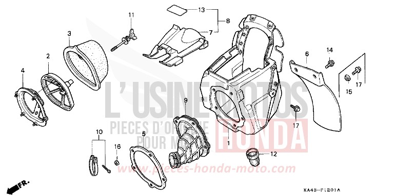 LUFTFILTER (2) von CR250R FLASH RED (R119) von 1987