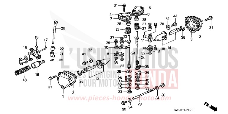 AUSPUFFKRUEMMER (3) von CR250R FIGHTING RED (R134) von 1988