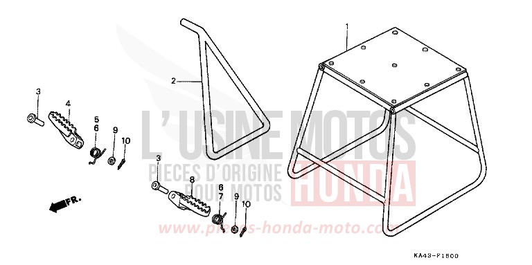 STAENDER/STUFE von CR250R FIGHTING RED (R134) von 1989