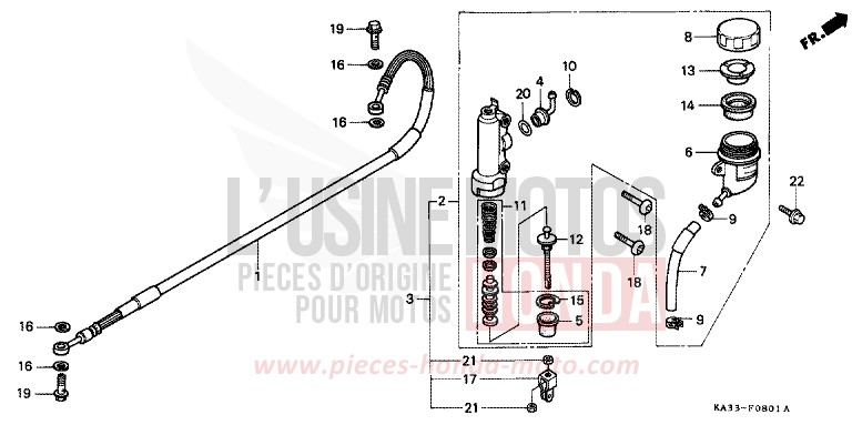 BREMSPLATTE, HINTEN (2) von CR125R FLASH RED (R119) von 1988