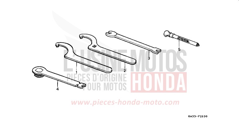 WERKZEUGE von CR125R FIGHTING RED (R134) von 1989