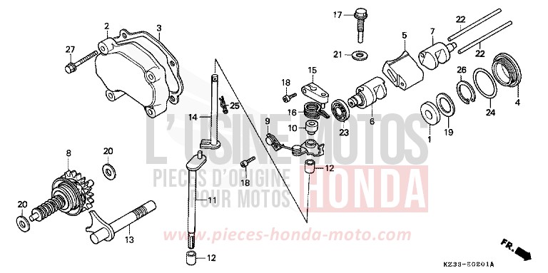 AUSLASSVENTIL von CR250R NEUCLEAR RED (R177) von 1995