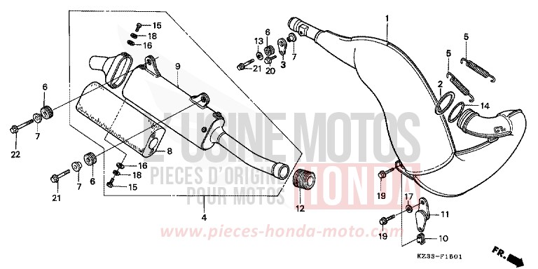 EXPANSIONSKAMMER von CR250R NEUCLEAR RED (R177) von 1995