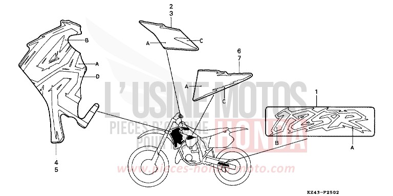 MARKE (CR125RS) von CR125R NEUCLEAR RED (R177) von 1995