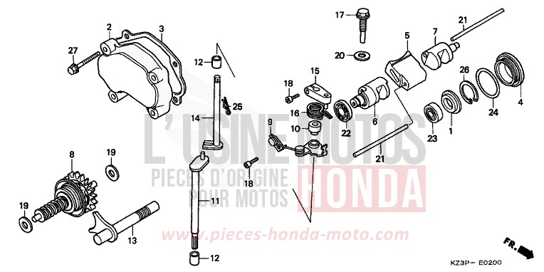 AUSLASSVENTIL von CR250R NEUCLEAR RED (R177) von 1998