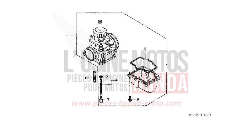 VERGASER ZUSATZBAUTEILE (SATZ) (2) von CR250R NEUCLEAR RED (R177) von 1999