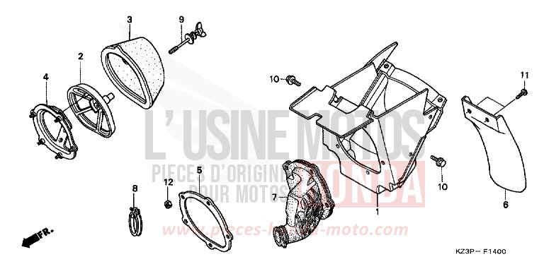 LUFTFILTER von CR250R NEUCLEAR RED (R177) von 1999
